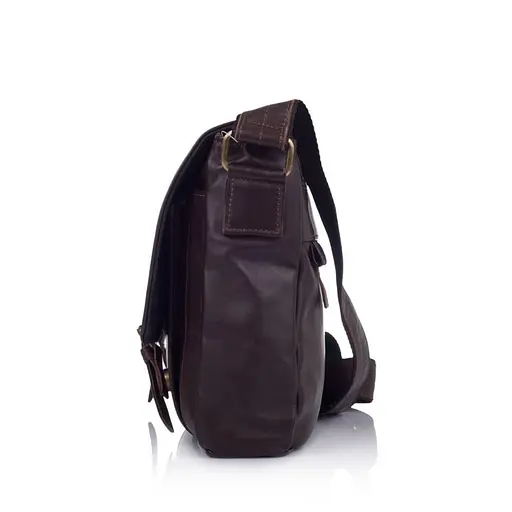 Чоловіча шкіряна сумка через плече з телячої шкіри TARWA 30.5х10х24 см sum0028363 - фото 3