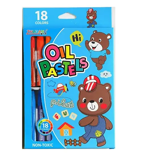 Масляна пастель C 60739 18 кольорів, в коробці (6900067607393) Синій - фото 1