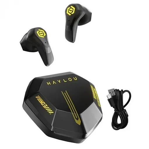 Бездротові навушники Haylou G003, TWS, IPX4, BT, 45mAh, 500mAh, 4.5h, Earbuds black EU - фото 4