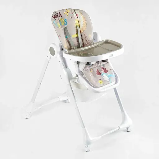 Стільчик для годування Joy K-01201, м'який чохол ПВХ, 4 колеса, з’ємний столик, кошик, в коробці - фото 3