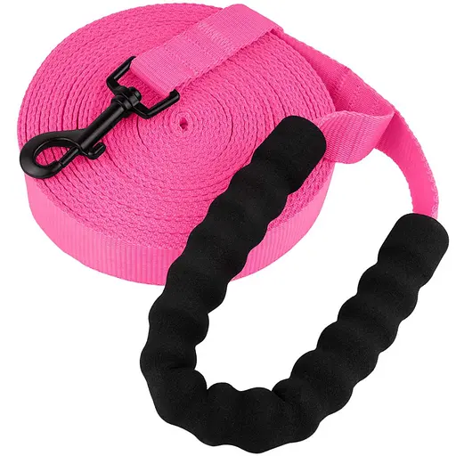 Поводок для собак Barksi Active с мягкой ручкой 9 м х 2.5 см розовый - фото 2