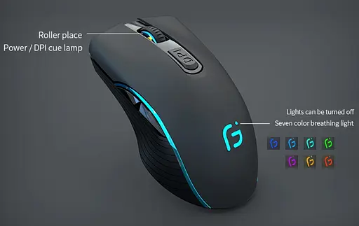 Мишка бездротова ігрова Gamousе X9 з акумулятором та підсвіткою Black 2.4G Bluetooth - фото 6
