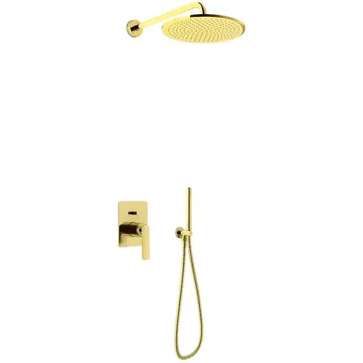 Душова система Kohlman Experience 25 brushed gold + BOX прихованого монтажу QW210EGDBR25, Золотий - фото 1