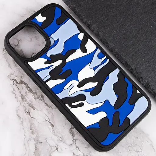 Чехол Epik TPU+PC Army Collection для Apple iPhone 13, 6.1 Синий - фото 3