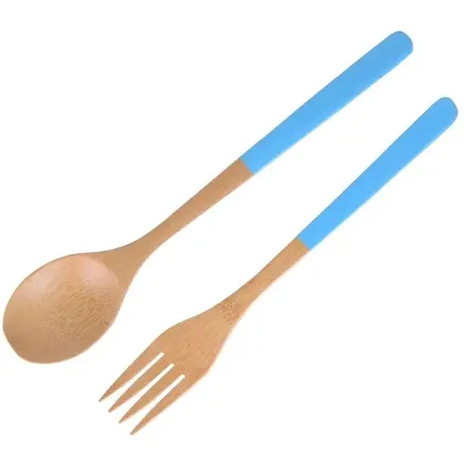 Ложка та вилка дерев'яні 20cm NRW23SETCUT/BL