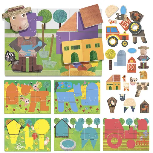 Тактильне лото Headu Монтессорі Форми та контури (MU25374) - фото 2