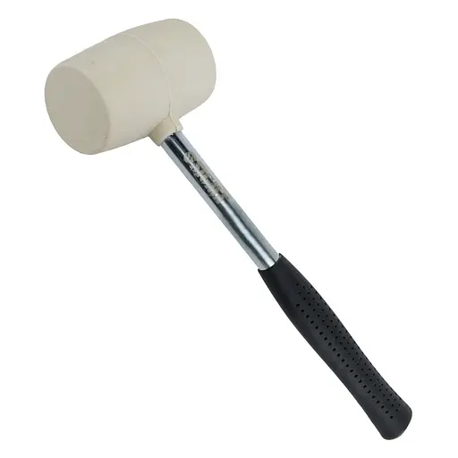 Киянка гумова Sigma 225 г біла, металева обгумована рукоятка (4317401) - фото 1