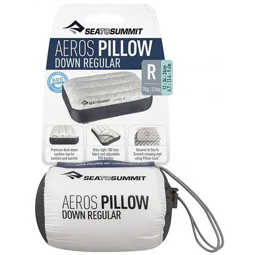 Подушка надувна Sea To Summit Aeros Down Pillow Delux (1033-STS APILDOWNDLXGY) - фото 2