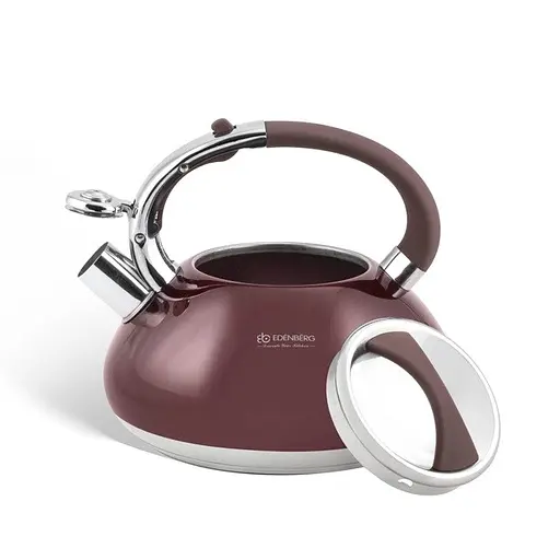Чайник со свистком Edenberg EB-2452-Burgundy 3 л бордовый - фото 3