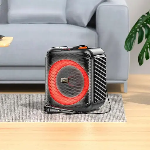 Колонка Hoco HA1 Graceful outdoor Power 30Wx1=30W с проводным микрофоном - фото 8