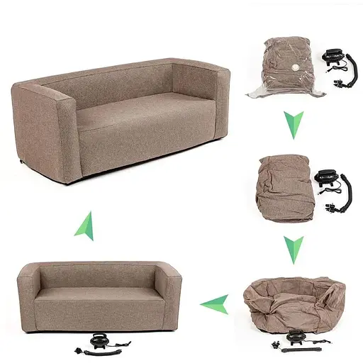 Комплект надувной мебели Wall Sticker SW-00002657 диван и 2 кресла коричневый - фото 3