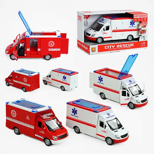 Машина музична, світло, звук, відчиняються двері (В асортименті) - фото 2