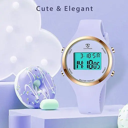 L LAVAREDO Годинник для жінок 3ATM Водонепроникний цифровий спортивний годинник для вулиці Секундомір Наручний годинник - фото 3