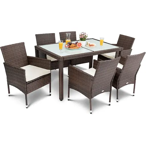 Садовая мебель Di Volio Verona 6+1 коричневая - фото 2