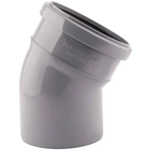 Коліно каналізаційне PPR TA Sewage 110, 22° TASEBPP22110 - фото 1