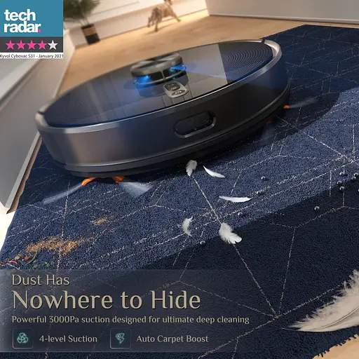 Робот-пилосос Kyvol Cybovac S31 Lidar 110 ml+500 ml 5200 mA 3000 pa Google Assistant Amazon Alexa - фото 8