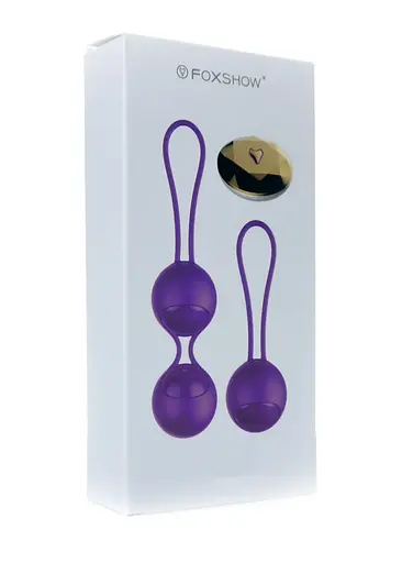Вагінальні кульки B - Series Fox Kegel Balls Set (фіолетовий) - фото 8
