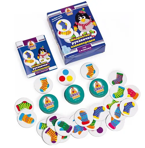 Настольная развлекательная игра "Носочки-Варежки" VT8025-05 Crazy Koko Vladi Toys, в коробке (4820234764174) - фото 2