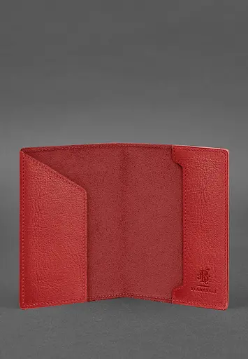 Кожаная обложка для военного билета 7.0 красная - фото 3