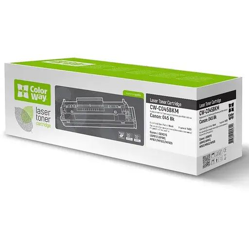 Картридж Canon 045, Black, LBP-611/613, MF-631/633/635, 1400 стор, ColorWay (CW-C045BKM)