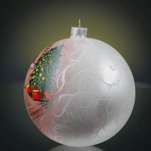 Ялинкова прикраса Різдвяні історії Святвечір куля скло (4820001179859) - фото 3