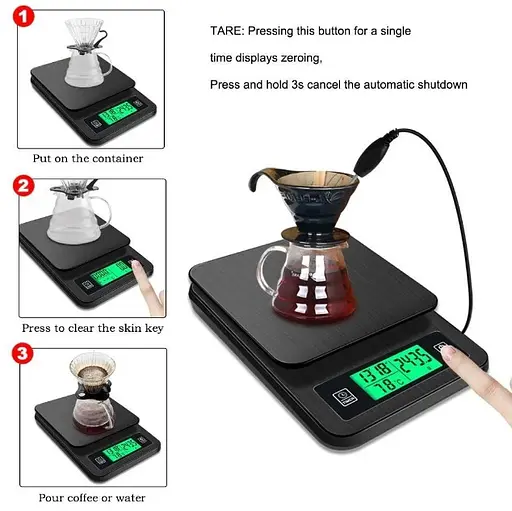 Ваги кухонні з таймером і термощупом 3000г/1г - фото 7