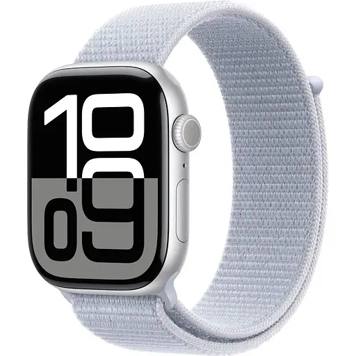 Смарт-часы Apple Watch Series 10 GPS 46mm Silver Aluminum Case with Blue Cloud Sport Loop MWWN3 - фото 1