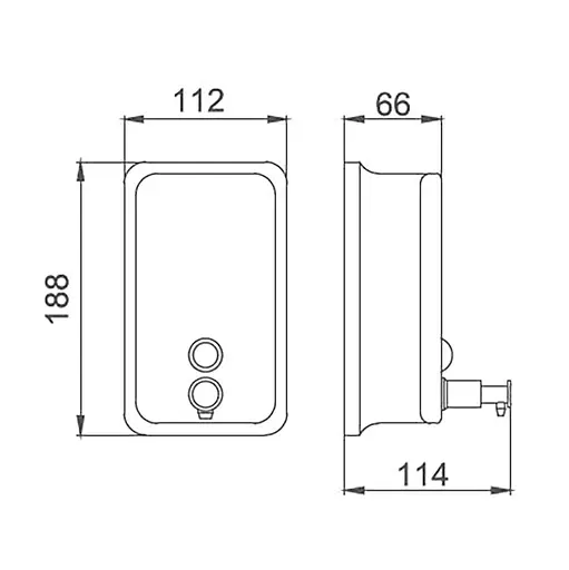 Дозатор для рідкого мила настінний хром 800мл Frap F402 1/40, Хром - фото 2