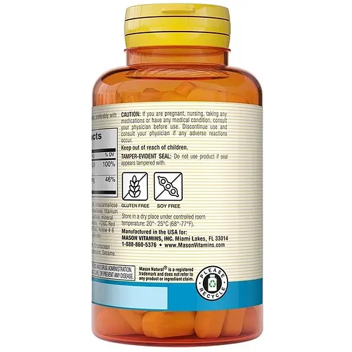 Кальцій та Вітамін D3 Mason Natural Calcium 600 мг з Vitamin D3 800 IU 800 МО 100 таблеток - фото 3