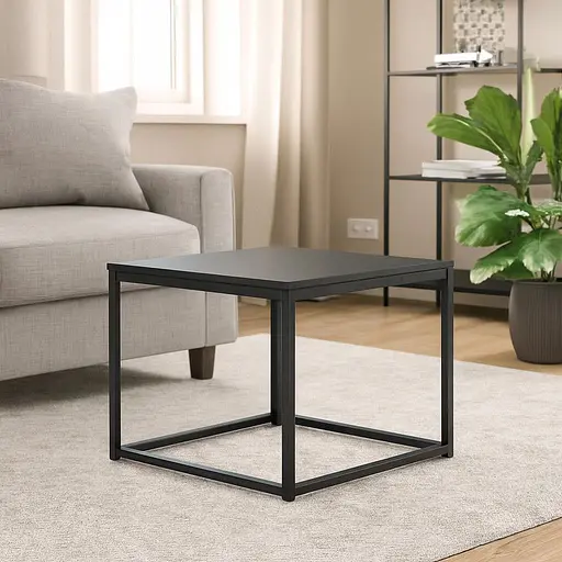 Стол журнальный лофт Orange-Line ОП-191 600х600х450 мм Черный/Серый графит - фото 2