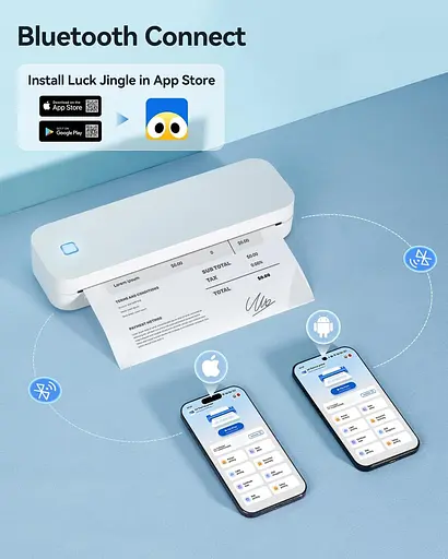 Беспроводной портативный принтер LIGHTWISH для путешествий, термопринтер без чернил D80, поддержка 8,5" X 11" US Letter - фото 5