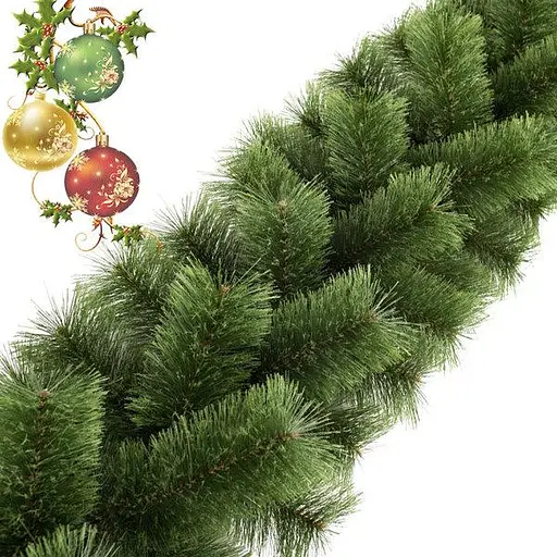 Гирлянда сосна Распушенная 2.5 м из ПВХ-лески (Зеленая) - фото 4