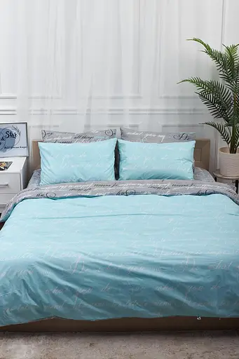 Комплект постільної білизни Moon&Star King Size 220x240 наволочки 2х70х70 Autograph Mind Бязь Gold Люкс - фото 2