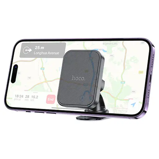 Автотримач для телефона HOCO H33 Cheetah magnetic car holder(center console) Black - фото 5