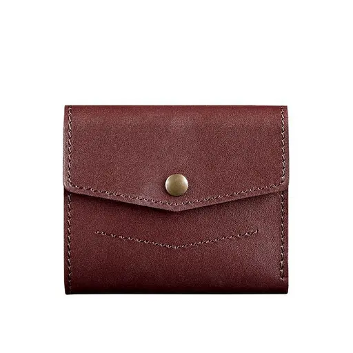 Жіночий шкіряний гаманець 2.1 бордовий Krast - фото 7