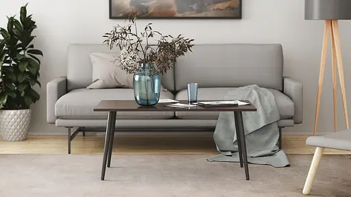 Стіл журнальний Монтана Ferrum-decor 45x100x50 Чорний метал ДСП Венге Магія 16 мм (FRD-106713)