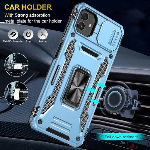 Чохол Epik ударостійкий Camshield Army Ring для Samsung Galaxy A05 Блакитний/Light Blue - фото 3