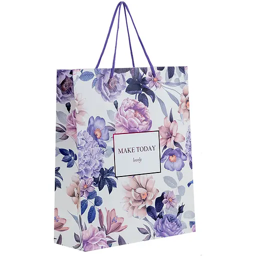 Пакет паперовий подарунковий Axent 26х32 см Violet Whispers (8502-33-A)