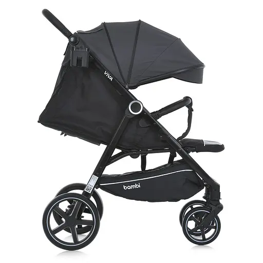 Детская прогулочная коляска-книга Bambi M 5723 Viva Ash gray Серая - фото 4