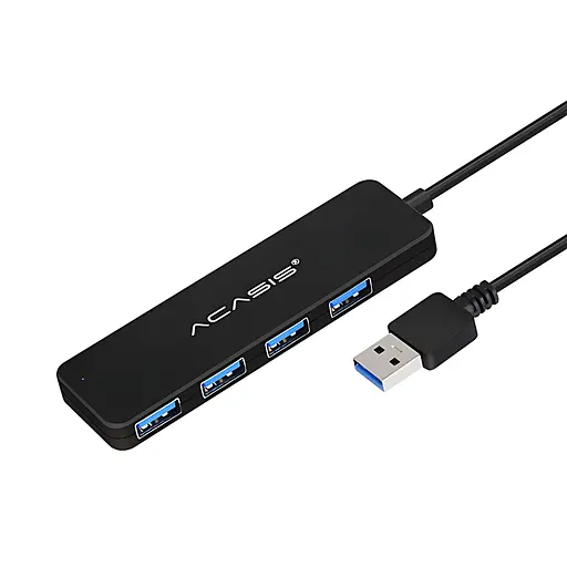 USB hub Acasis AB3-L412 на 4 порта USB 3.0, 120 см (Черный)
