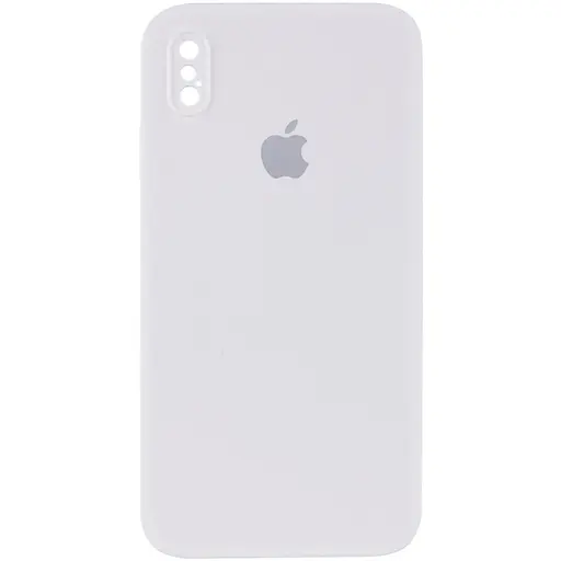Чехол Silicone Case Square Full Camera Protective AA для Apple iPhone XS Max 6.5 Белый/White - фото 1