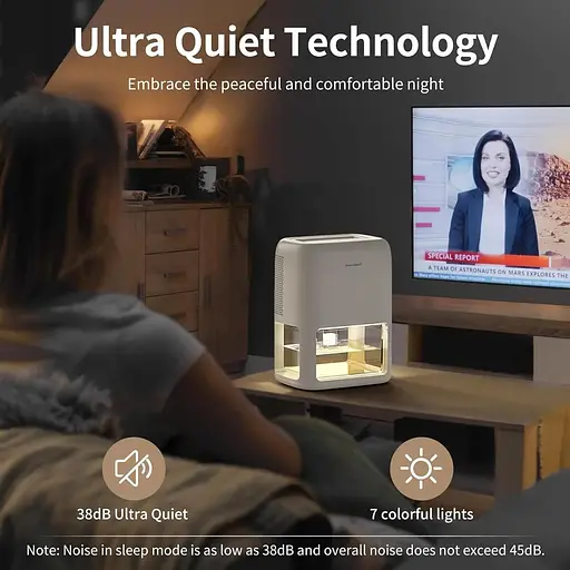 Осушитель воздуха OMISOON для дома 1800 мл с двойным полупроводником, автоматическое отключение - фото 2