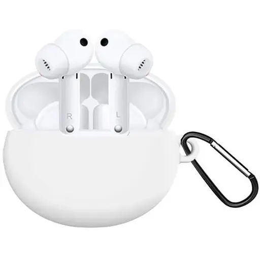 Чохол-накладка DK Silicone Candy Friendly з карабіном для Huawei FreeBuds 4i (white)