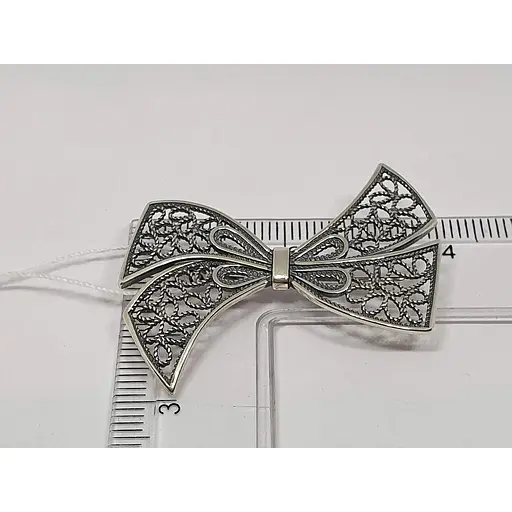 Срібна брошка Ірій Бантик. 9525Ч - фото 3