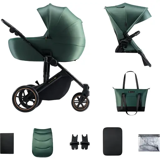 Універсальна коляска 2 в 1 Kinderkraft Prime 2 Dark Green (KSPRIM02GRE2000)