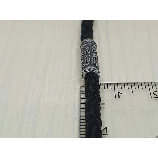 Ювелірний шнурок Меридіан 925 з текстилю з срібними вставками. 846/4К 60 70 - фото 4