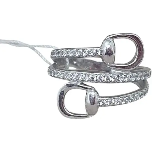 Серебряное кольцо Агни Грона с фианитами. 1621/1Р-CZ 17