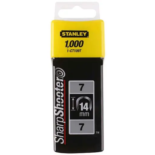 Скоби Stanley Cable для кріплення кабелю напівкруглі тип 7 L=14 мм 1000 шт. (1-CT109T)