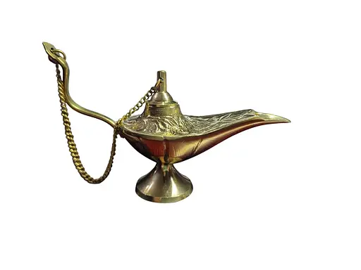 Чарівна лампа Алладіна золотиста 12х6,5х4,5см - фото 1