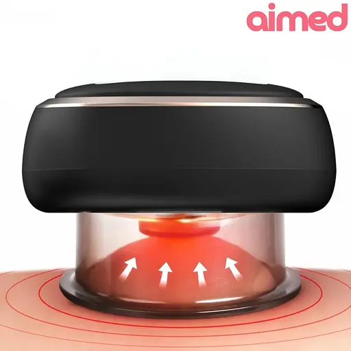 Баночний антицелюлітний масажер AIMED Guasha Master колір чорний - фото 3